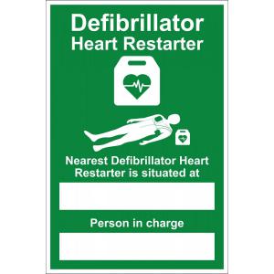 Safety First Aid Nearest AED Is Sign S3216R