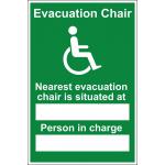 Nearest Evacuation Chair Sign S3220R