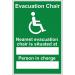 Nearest Evacuation Chair Sign S3220R