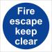 Fire Escape Keep Clear Sign SS1001R