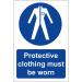 Protective Clothing Sign SS2007R
