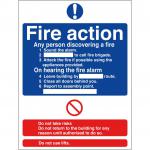 Fire Action Sign SS4001R