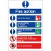 Fire Action Sign, Rigid (20 x 30cm) SS4002R