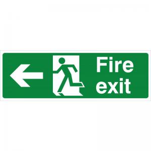 Safety First Aid Fire Exit Left Sign SS5303R