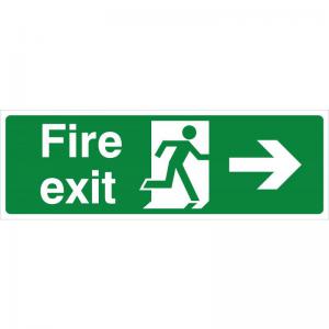 Safety First Aid Fire Exit Right Sign SS5304R