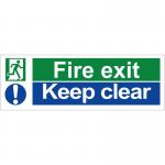 Fire Exit Keep Clear SS5500R