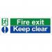 Fire Exit Keep Clear SS5500R