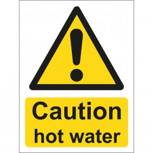 Safety First Aid Caution Hot Water Sign SS7013S