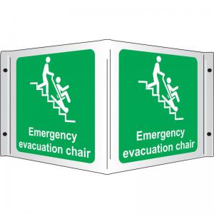 Safety First Aid Evacuation Chair 3D Sign SS8034R