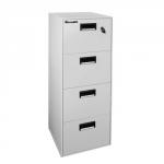 SentrySafe 4 Drawer Fire-Safe Filing Cabinet Water Resistant and 60 Minutes Fire Resistant Grey 4B2100