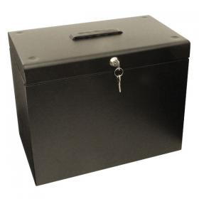 Cathedral Metal File Box Home Office A4 Black A4BK SG20001