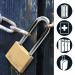 Master Lock 40mm Brass Padlock with 2 Keys Long Shackle 140EURDLH SG209297