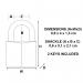 Master Lock 40mm Brass Padlock with 2 Keys Long Shackle 140EURDLH SG209297