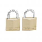 Master Lock 30mm Brass Padlock with 2 Keys (Pack of 2) 130EURT SG219322