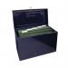 Cathedral Metal File Box Foolscap Home Office Blue HOBL SG33056