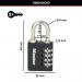 Master Lock Combi Padlock With Override Key Black 7641EURDBLK SG94524