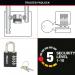 Master Lock Combi Padlock With Override Key Black 7641EURDBLK SG94524