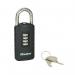 Master Lock Combi Padlock With Override Key Black 656EURDBLK SG94525