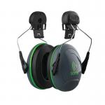 Sonis 1 Ear Defenders Helmet Mounted Dark Grey CupExtra Visibility Green Plate (Snr 26) 415196