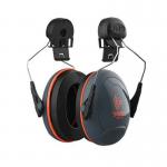 Sonis Compact Ear Defenders Helmet Mounted Dark Grey CupExtra Visibility Orange Plate (Snr 31) 415197