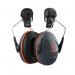 Sonis Compact Ear Defenders Helmet Mounted Dark Grey CupExtra Visibility Orange Plate (Snr 31) 415197