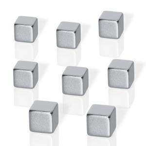 B3101 Neodymium magnets - cube - nickel-plated - ca. 6 Bl. A4, 80gm -