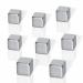 B3101 Neodymium magnets - cube - nickel-plated - ca. 6 Bl. (A4, 80g/m²) - silver - 8 pcs. B3101