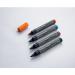 SIGEL BA011 Glassboard markers - wipeable with a damp or dry cloth - black, turquoise, magenta, orange - round nib 2-3 mm - 4 pcs. - for white glass m BA011