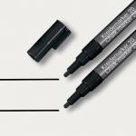 SIGEL BA177 Chalk markers - wipeable with a damp or dry cloth - black - round nib 1-2 mm - 2 pcs. - for smooth glass surfaces, sealed surfaces BA177