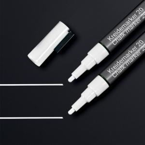 SIGEL BA178 Chalk markers - wipeable with a damp or dry cloth - white