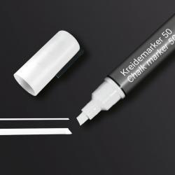 SIGEL BA181 Chalk markers M - wipeable with a damp or dry cloth - white - chisel tip - 1-5 mm - 1 piece - for smooth glass surfaces, sealed surfaces BA181