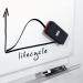 SIGEL BA188 Board eraser - 1 piece - for magnetic glass boards and whiteboards - fast, dry erasing of chalk and ink BA188