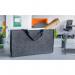 SIGEL Desk-Sharing Bag L - synthetic felt made from 100% RPET - dark grey - 50 x 28 cm BA411