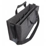 SIGEL BA411 Desk-Sharing Bag Classic L - synthetic felt - dark grey - 50 x 28 x 15 cm BA411