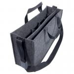 SIGEL Desk-Sharing Bag L - synthetic felt - dark grey - 50 x 28 cm BA411