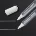 SIGEL BA715 Board markers - wipeable with a damp or dry cloth - white - round nib - 2-3 mm - 2 piece - for dark magnetic glass boards, sealed surfaces BA715