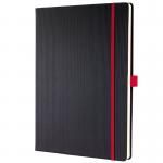 SIGEL CO661 Notebook Conceptum - approx. A4 - lined - blackred - hardcover - 194 p. - PEFC-certified CO661