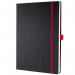 SIGEL CO661 Notebook Conceptum - approx. A4 - lined - blackred - hardcover - 194 p. - PEFC-certified CO661