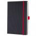 SIGEL CO663 Notebook Conceptum - approx. A5 - lined - blackred - hardcover - 194 p. - PEFC-certified CO663