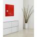 SIGEL Magnetic glass board Artverum - SGS-approved - 48 x 48 cm - red - safety glass GL114