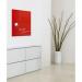 SIGEL Magnetic glass board Artverum - TUEV-approved - 48 x 48 cm - red - safety glass GL114