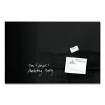 SIGEL Glass whiteboard Artverum - SGS-approved - 100 x 65 cm - black - safety glass GL140