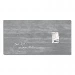SIGEL Magnetic glass board Artverum - design Fairfaced concrete - 91 x 46 cm - grey - safety glass - TUEV-approved GL148