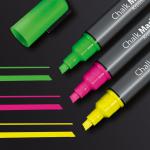 SIGEL GL182 Chalk markers 50 - wipeable - pink, green, yellow - chisel tip 1-5 mm - 3 pcs. - for smooth glass surfaces, sealed surfaces GL182