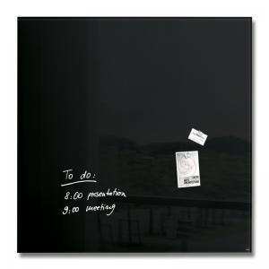 SIGEL GL200 Glass whiteboard Artverum - polished - black - 100 x 100 x