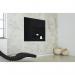 SIGEL GL200 Glass whiteboard Artverum - polished - black - 100 x 100 x 1,80 cm - polished corners - safety glass (ESG), steel - GS-approved GL200