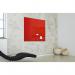 SIGEL Glass whiteboard Artverum - SGS-approved - 100 x 100 cm - red - safety glass GL202