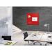 SIGEL Glass whiteboard Artverum - TUEV-approved - 100 x 100 cm - red - safety glass GL202