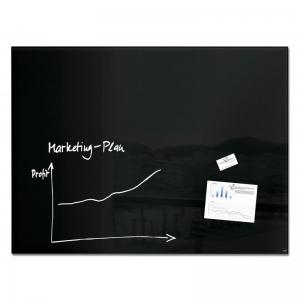 SIGEL GL210 Glass whiteboard Artverum - polished - black - 120 x 90 x