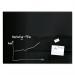 SIGEL GL210 Glass whiteboard Artverum - polished - black - 120 x 90 x 1,80 cm - polished corners - safety glass (ESG), steel - GS-approved GL210